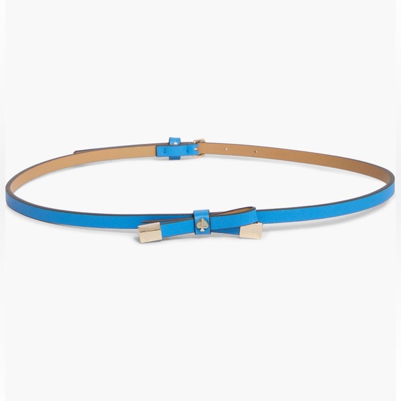 Kate Spade 8mm Shoestring Bow Belt in Riverside Size Large NWT - Picture 1 of 3